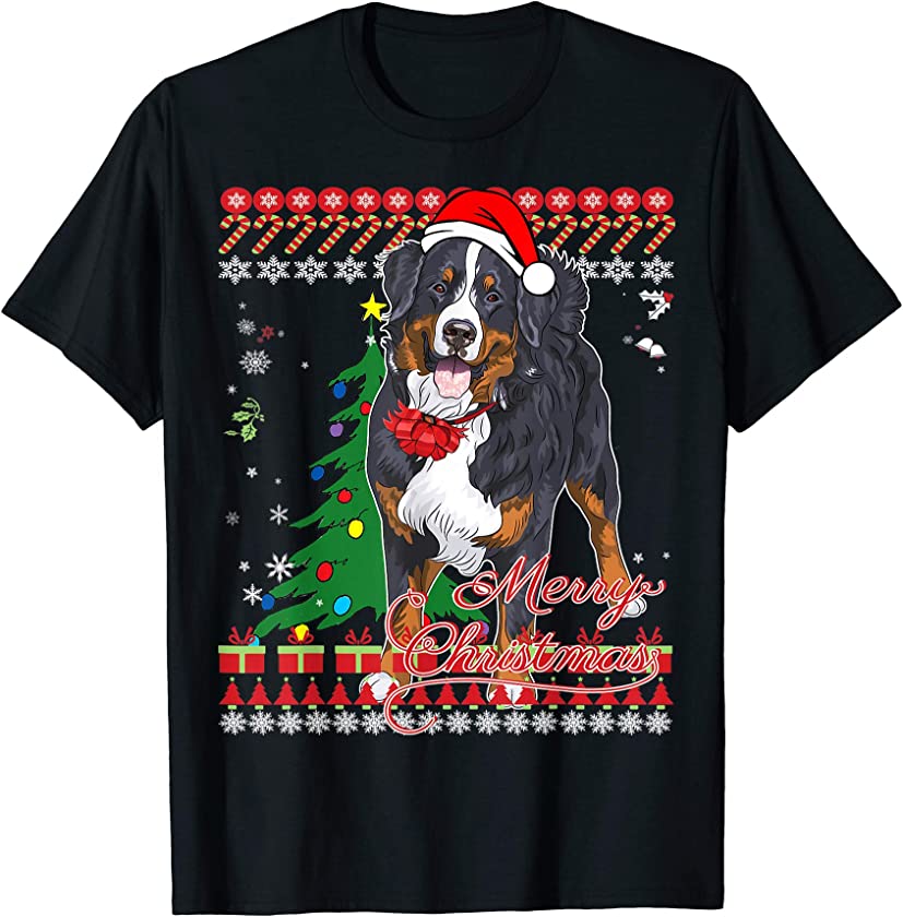 Bernese Mountain Dog Ugly Christmas Sweater Shirt