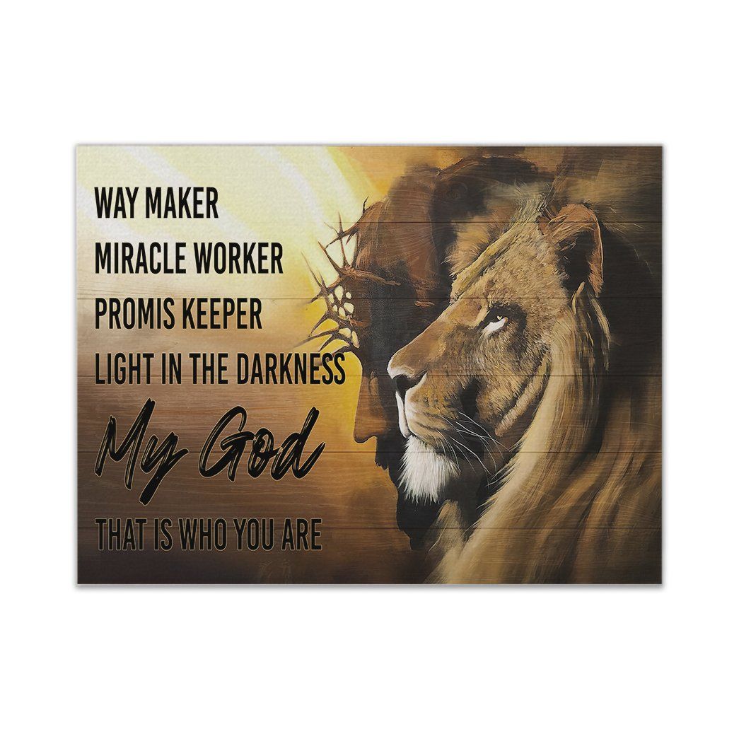 3D Jesus And Lion Quotes Custom Canvas