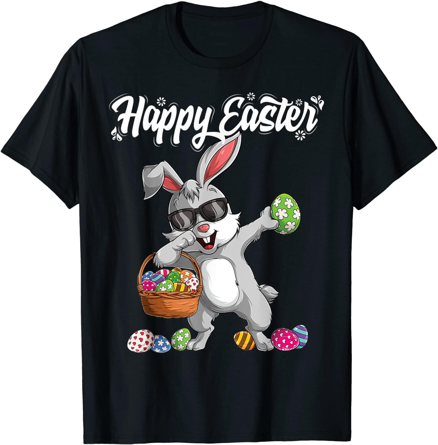 Dabbing Rabbit Easter Day Eggs Dab Boys Girls Kid Gift Bunny T-Shirt #V