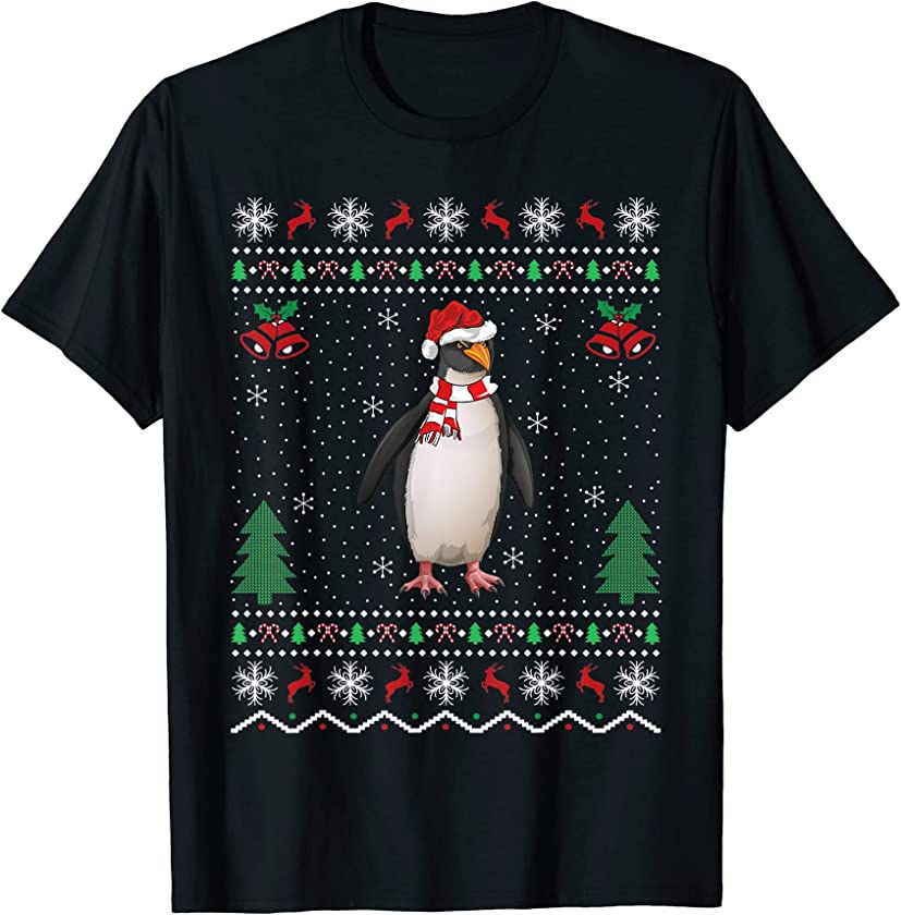 Funny Penguin Animal Lover Matching Ugly Penguin Christmas T-Shirt