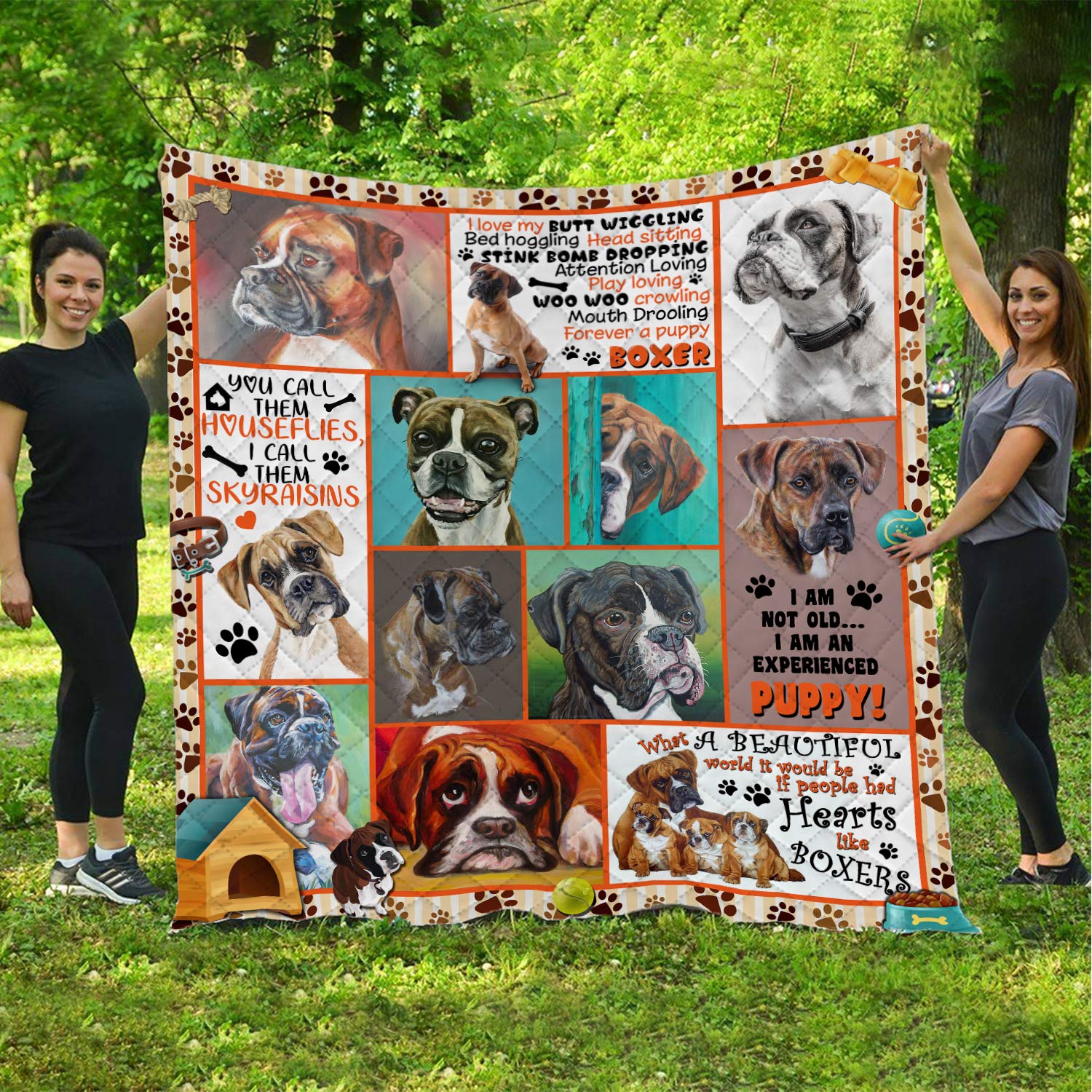 Boxer I am an experienced puppy Cute dogs Quilt Blanket