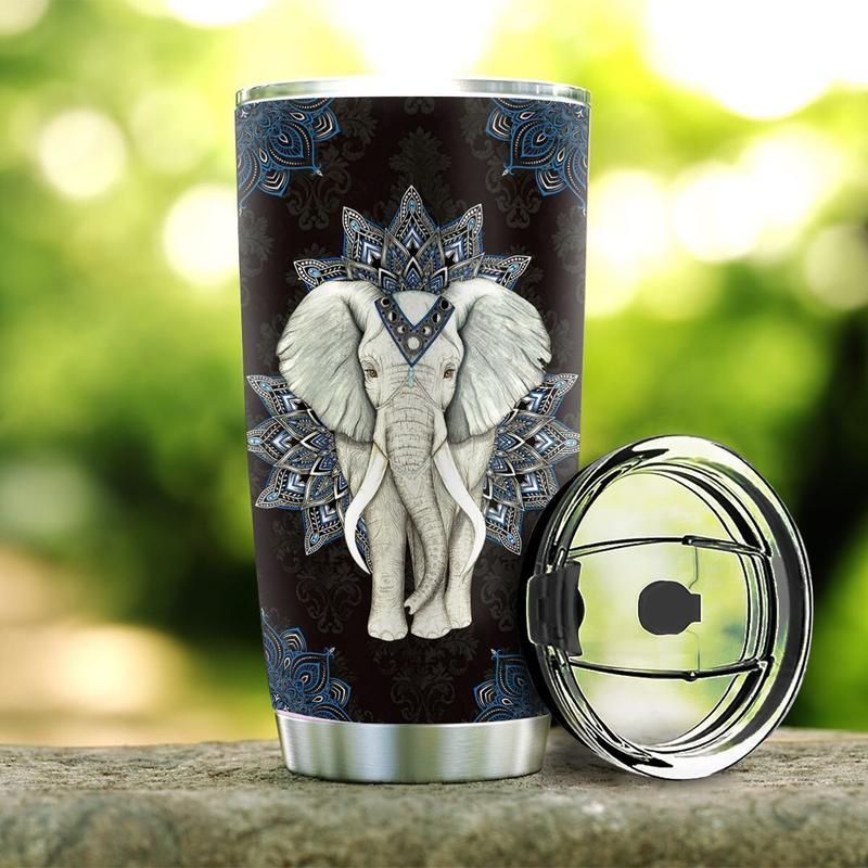 Blueztumbler Mandala Elephant Stainless Steel  Cup