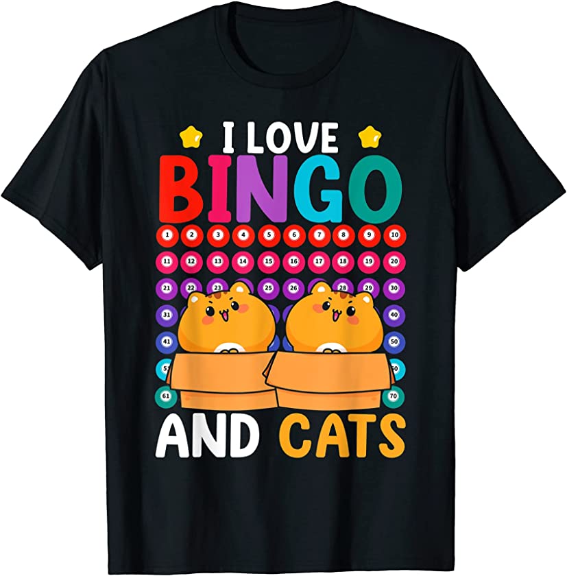 Animal Cat Lover Lotto Bingo Player Pet Gambling Hobby Bingo T-Shirt