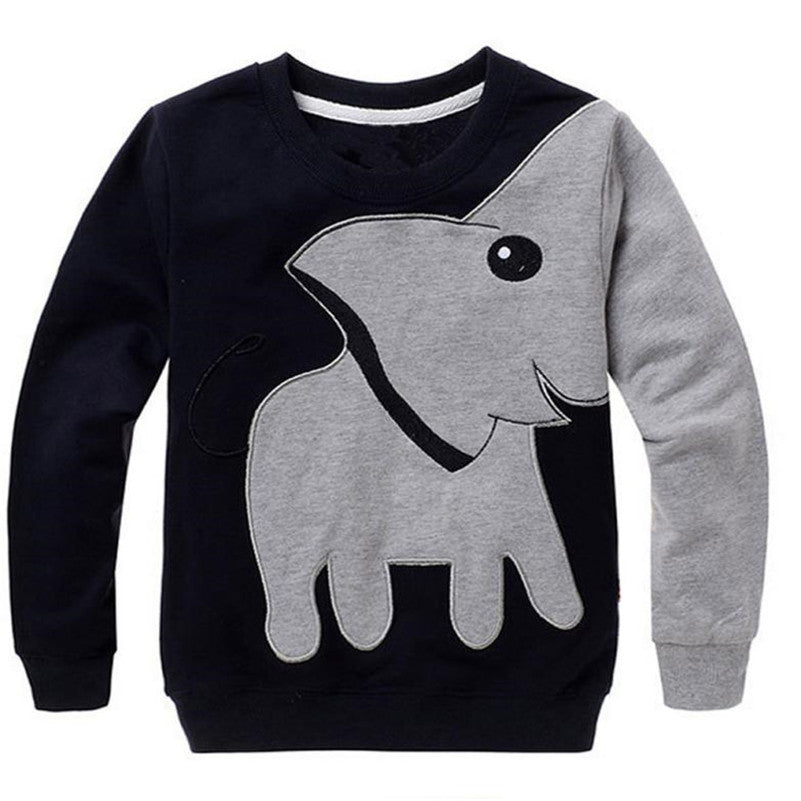 Mooistar2 #W030 Toddler Baby Girls Boys Clothes Elephant Long Sleeve Blouse Tops Sweater Shirt