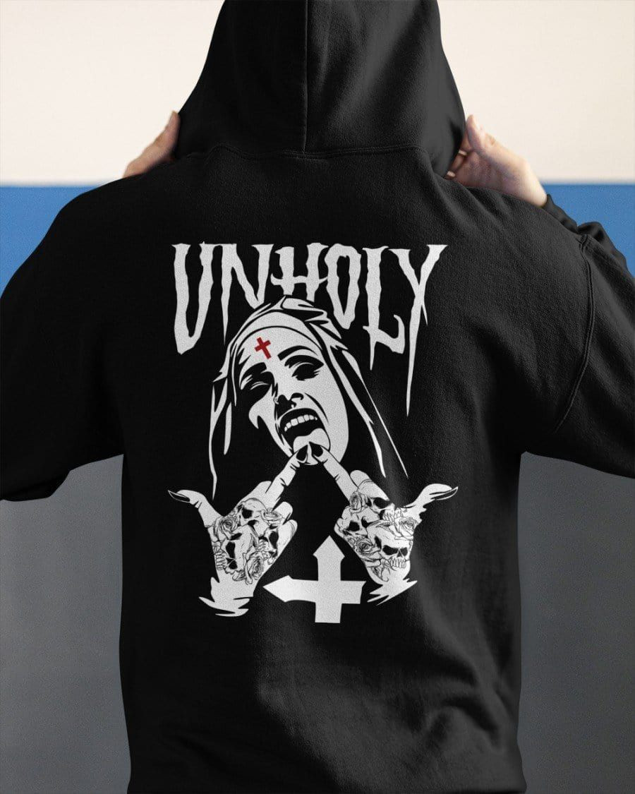 Unholy Nun Halloween Hoodie #Kv