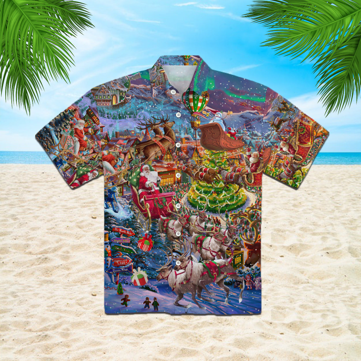 Christmas Say Hi From Santa Hawaii Shirt For Men And Women Ha34418