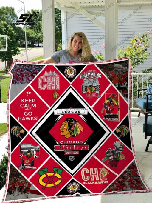 Chicago Blackhawks 1 Quilt Blanket Nt