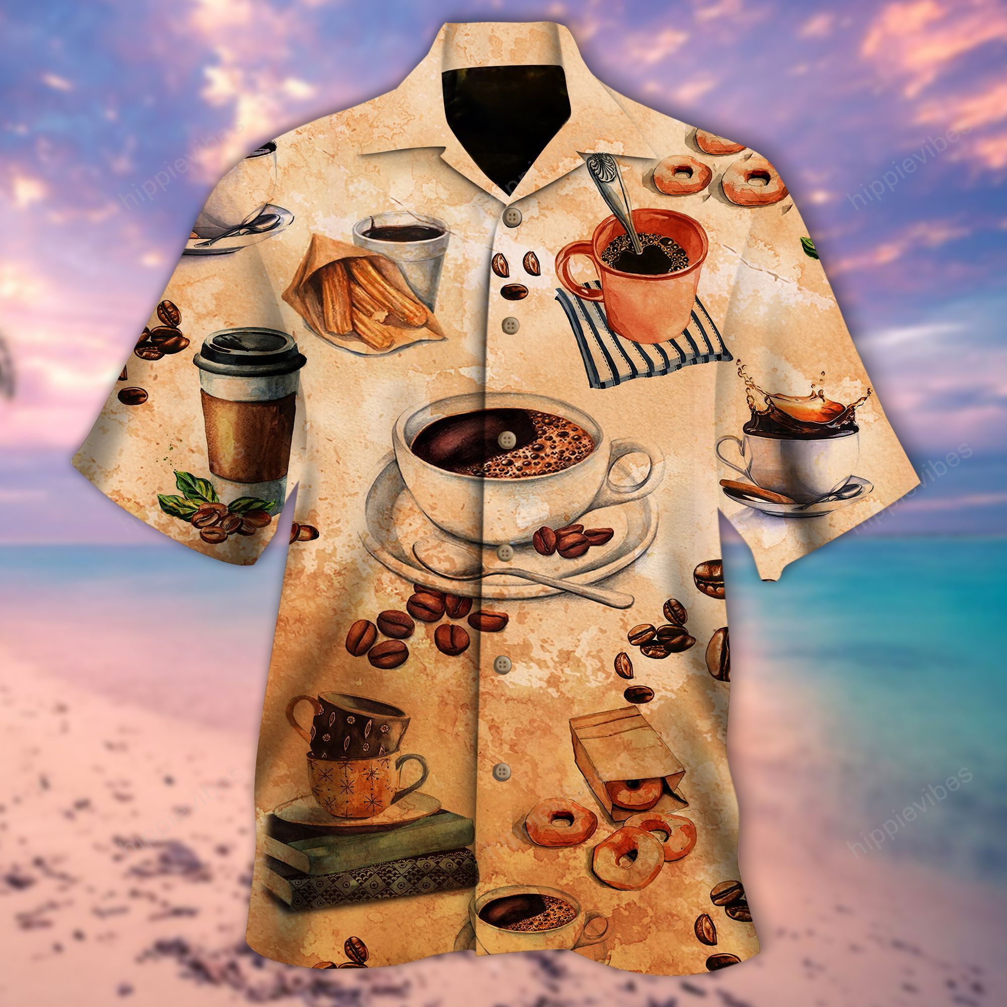 Good Vibes And Coffee Hawaiian Shirt Ha100348