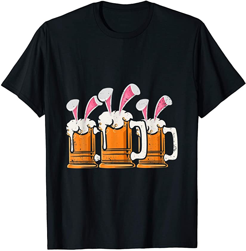 Bunny Beer Drinking Easter Day T-Shirt T-Shirt