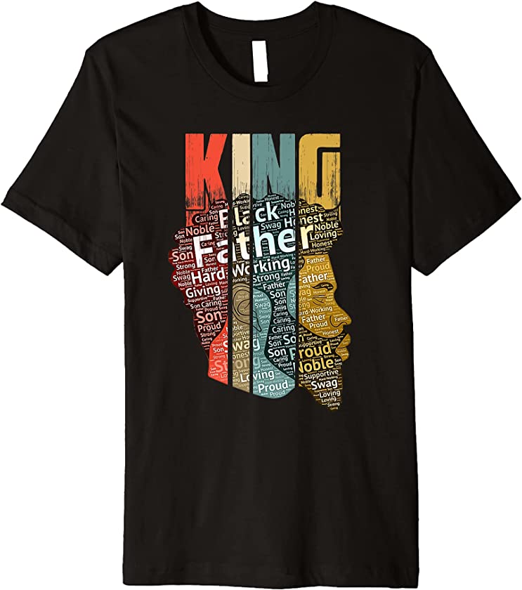 Strong Black King t Shirt African American Tee Natural Afro Premium T-Shirt