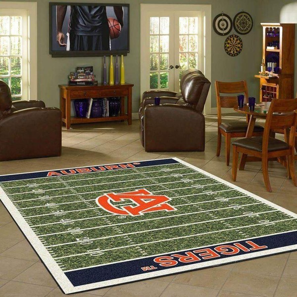 Auburn Tigers Home Field Area Rug, Football Floor Decor F102154