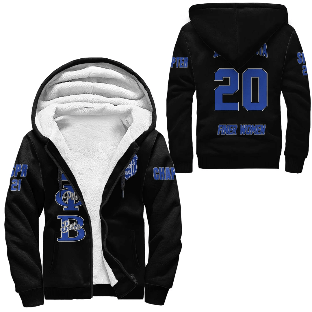 Sorority Hoodie – Personalized Zeta Phi Beta Sherpa Hoodie