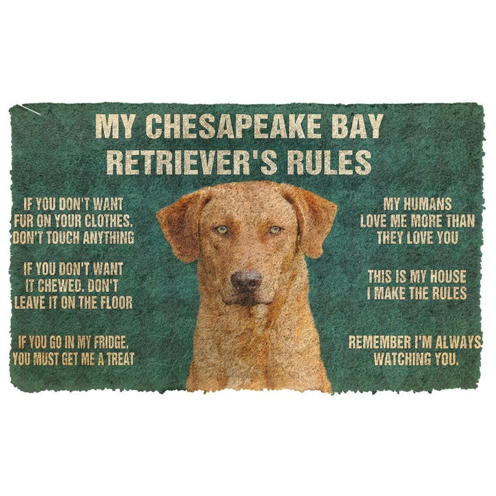 Waybackapparel Chesapeake Bay Retriever’S Rules 3D Doormat