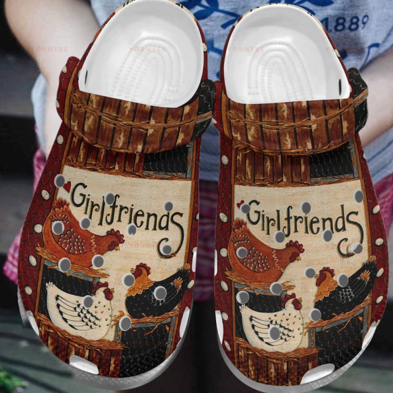 Chickens Girl Friends Lovely Gift For Lover Rubber clog Shoes Comfy Footwear