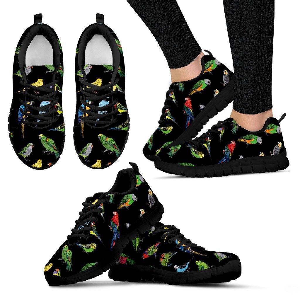 Parrots Pattern Women Sneakers Shoes