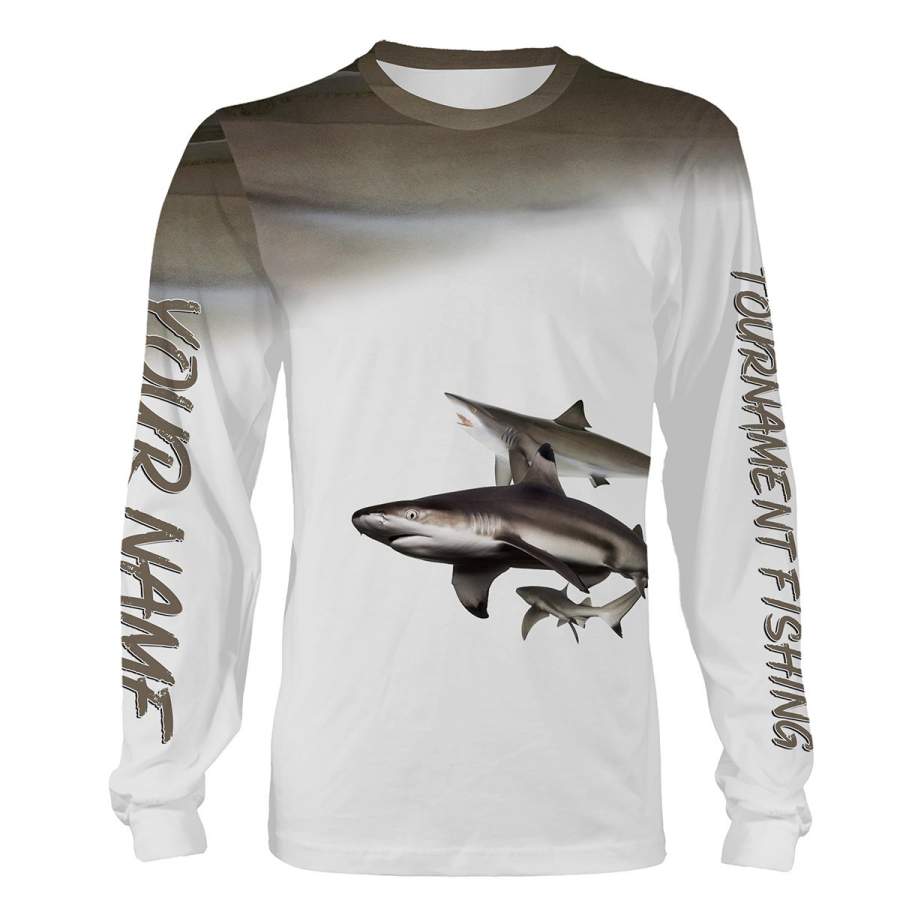 Blacktip Shark tournament fishing customize name all over print shirts personalized gift NQS200