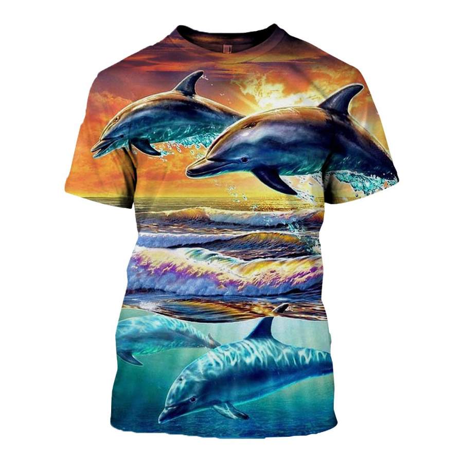 3D All Over Printed Dolphin T Shirt Hoodie 12135