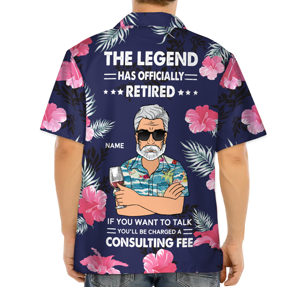 You’Ll Be Charged A Consulting Fee – Personalized Retirement Hibiscus Hawaiian Shirt Gift For Grandpa Ph99