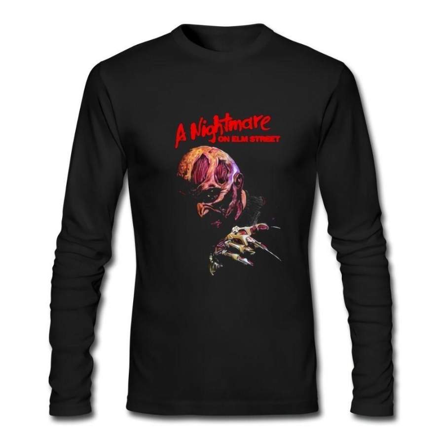 Freddy Krueger A Nightmare On Elm Street Long Sleeve Men’S Black T-Shirt