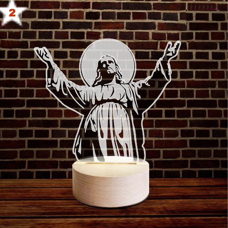 The Lord’S Prayer Our Father 3D Led Light – 3D Night Light Home Decor