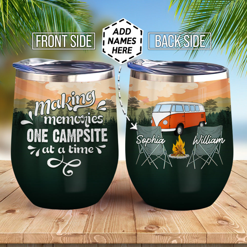 Personalized Camping Couple Making Memories Agmz0607005Z Wine Tumbler