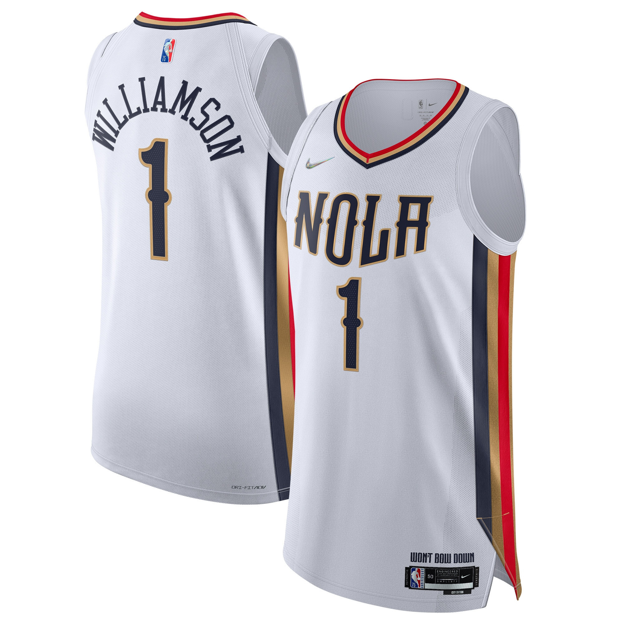 Zion Williamson New Orleans Pelicans 2021/22 Authentic Player Jersey – City Edition – White NBA