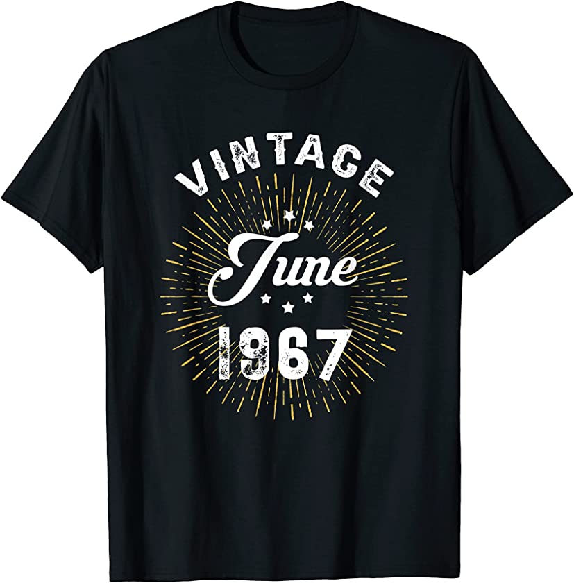 Vintage June 1967 54 Year Old 54 Awesome since 1967 T-Shirt