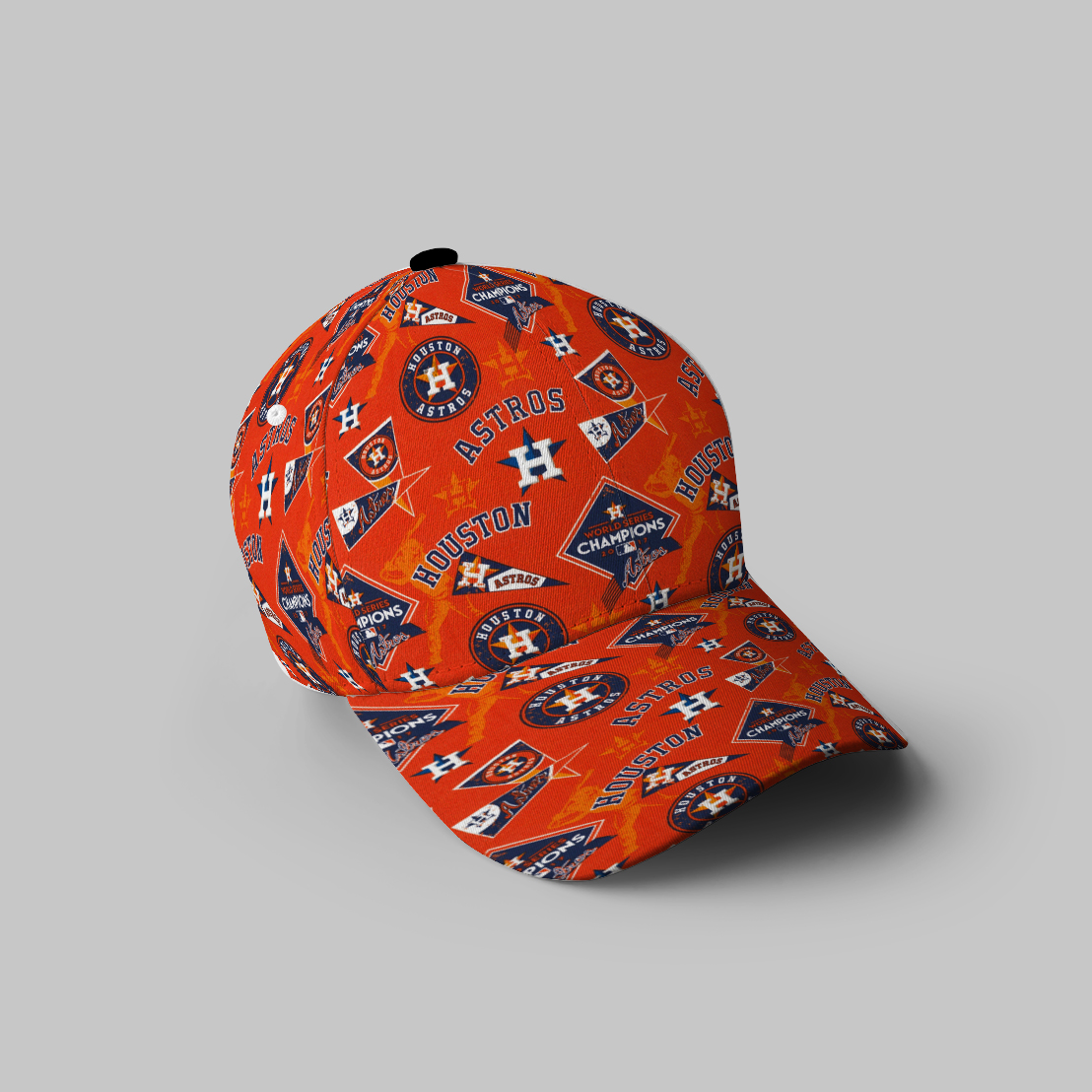 Houston Astros Emblem V9 3D Printing Baseball Cap Classic Hat