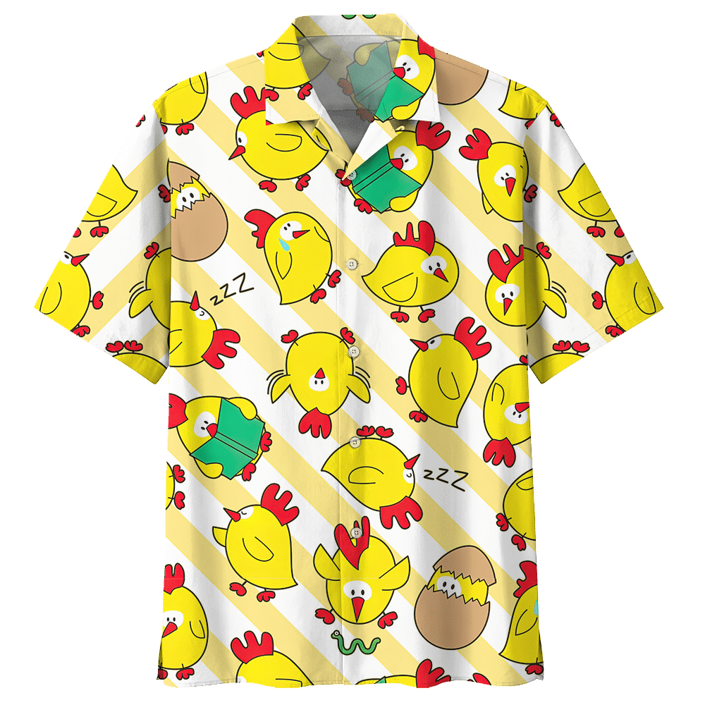 Chicken Yellow Unique Design Unisex Hawaii Lover Hawaii Shirt For Men Women Ha21023