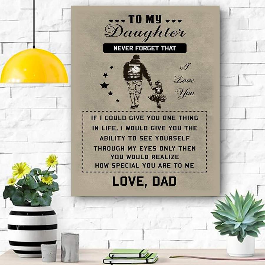 FAMILY POSTER - TO MY DAUGHTER - Matte Canvas