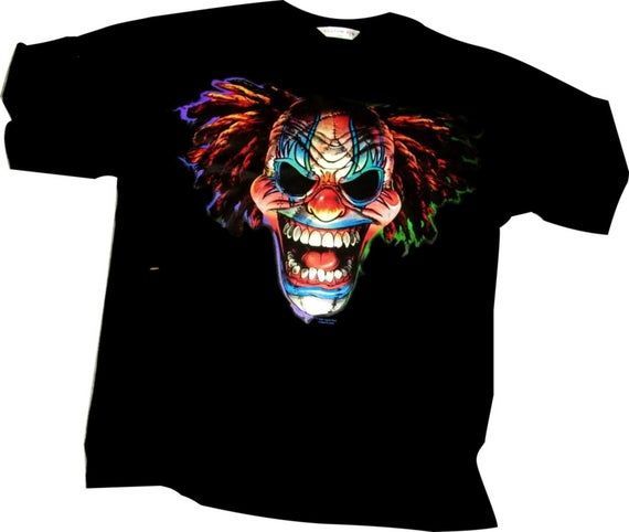 Evil Clown Gothic Motorcycle Biker Premium Quality Shirt High Quality Full Colour Dtg Print Sizes S 5 Free Fast Delivery Shirt