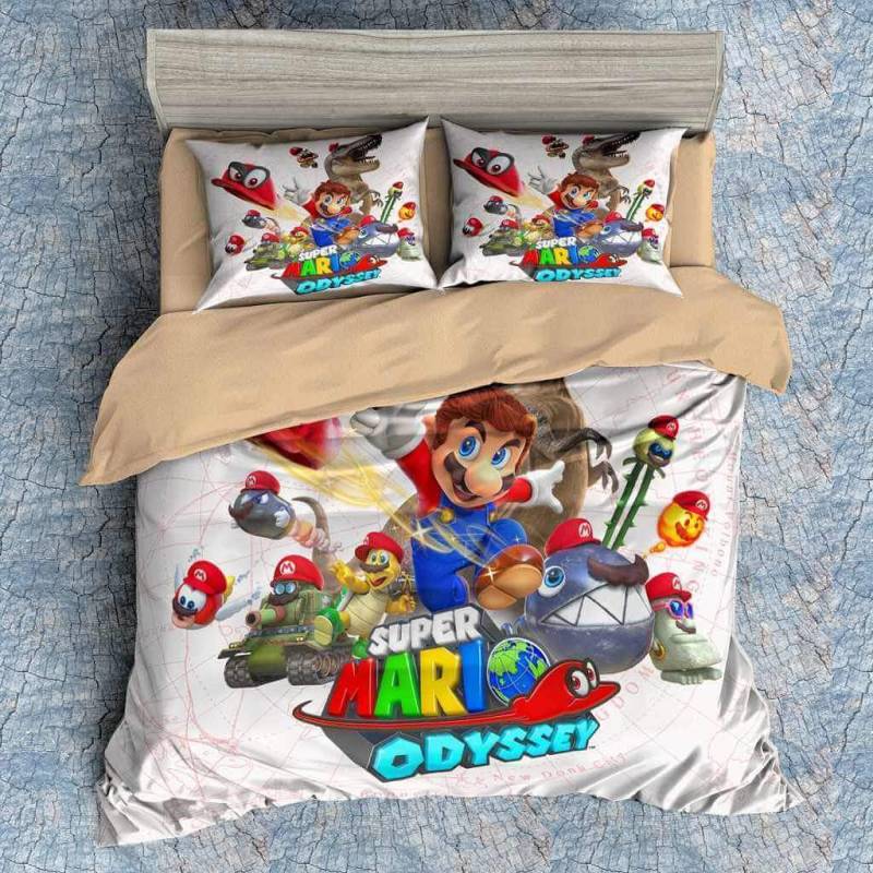 3D Customize Super Mario Odyssey Bedding Set Duvet Cover Set Bedroom Set Bedlinen 2