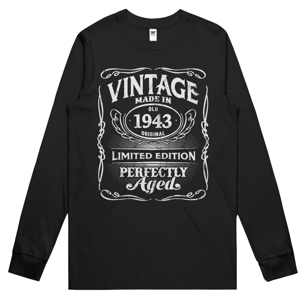 Vintage Premium Made In 1943 Classic 78Th Birthday Long Sleeve T Shirts