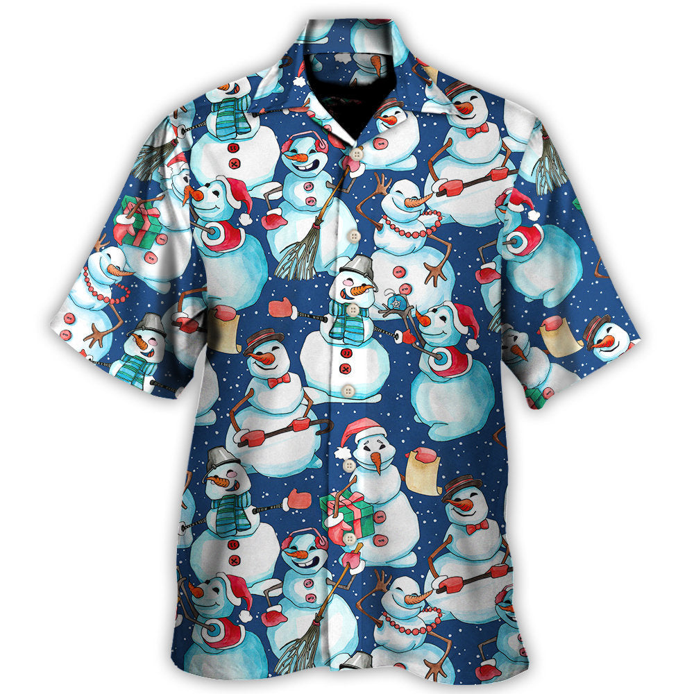 Christmas Happy Snowman Xmas Hawaii Shirt Ha28429