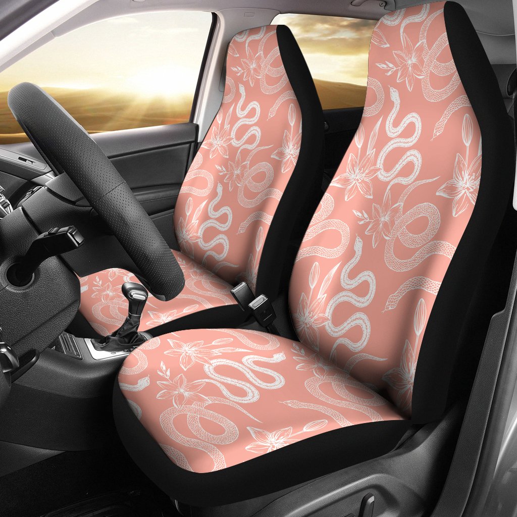 Snake Lilies Flower Pattern  Universal Fit Car Seat Covers