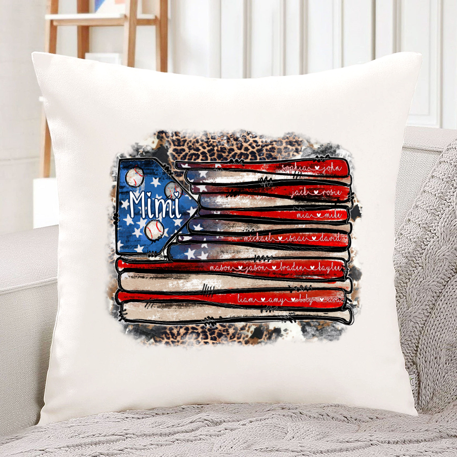 Mimi American Flag Leopard Pillow