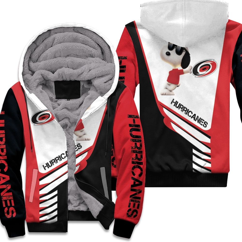 Carolina Hurricanes Snoopy For Fans 3D Fleece Hoodie