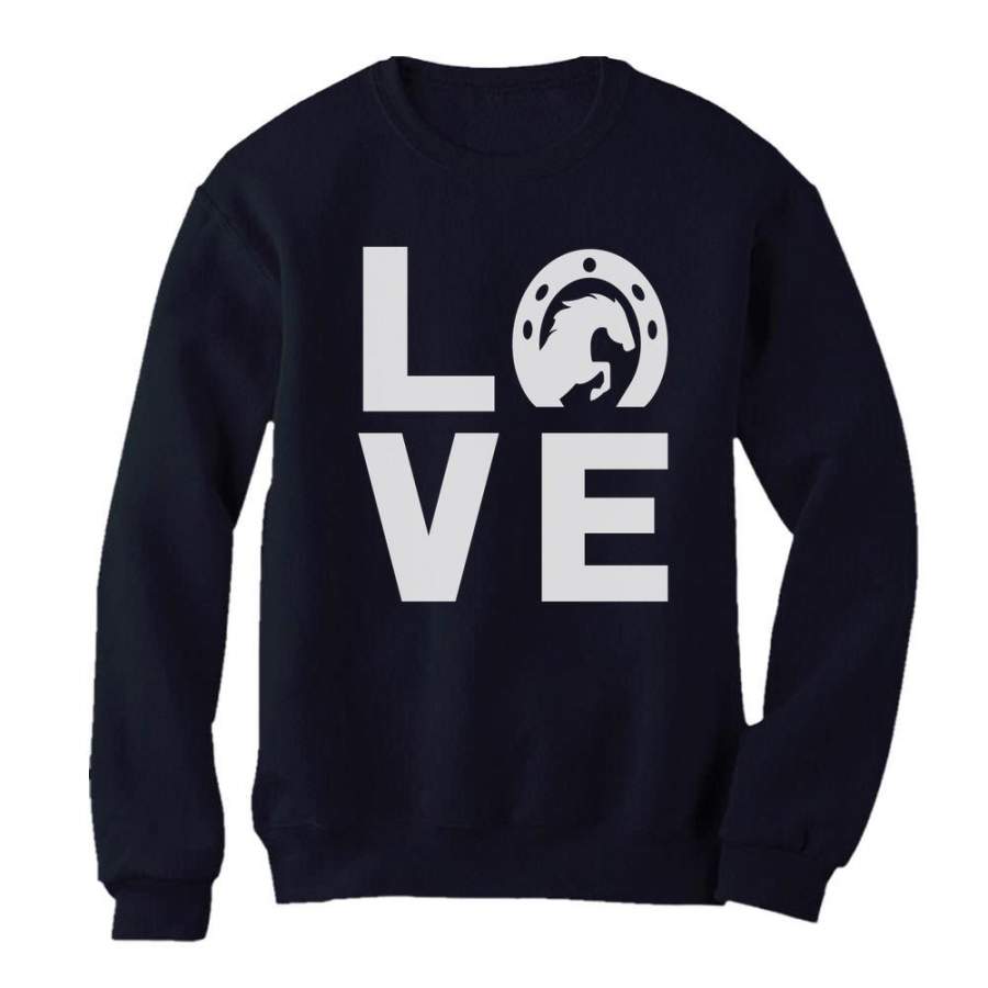 Animal Lover Rearing Horse – Love Horses – Horseshoe Women Sweatshirt