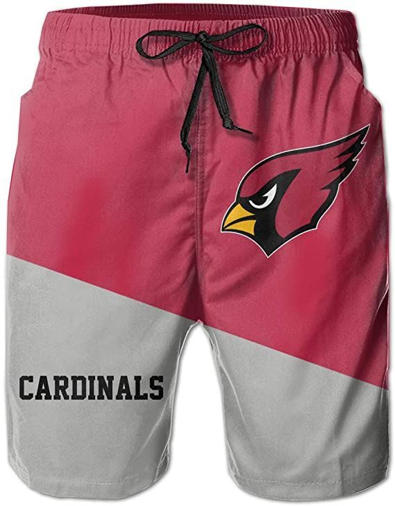 Mens 3D Arizona Cardinals Customized Logo Swim Trunks Beach Party Game Gifts Sports Swimming Short Pants 3D