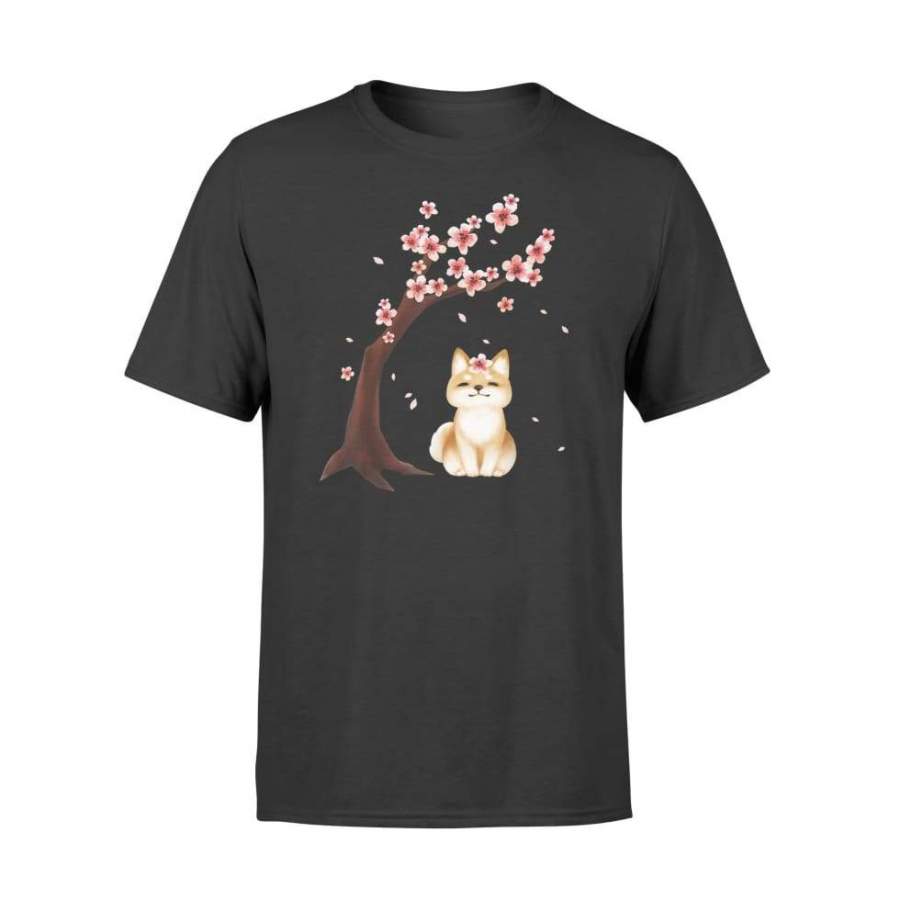 Shiba Inu Dog Japanese Cherry Blossom Sakura Flower – Standard T-shirt