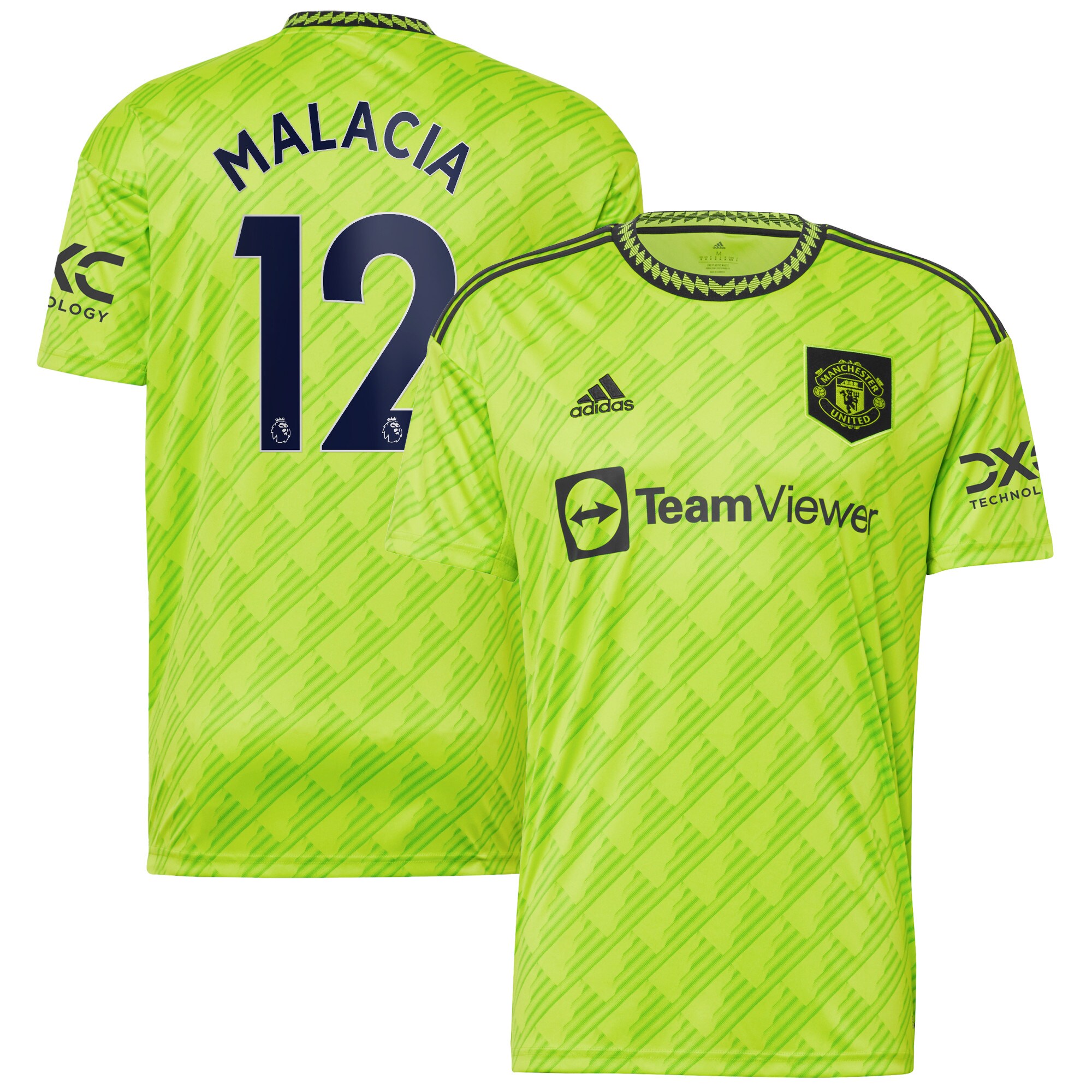 Tyrell Malacia Manchester United 2022/23 Third Replica Player Jersey – Neon Green