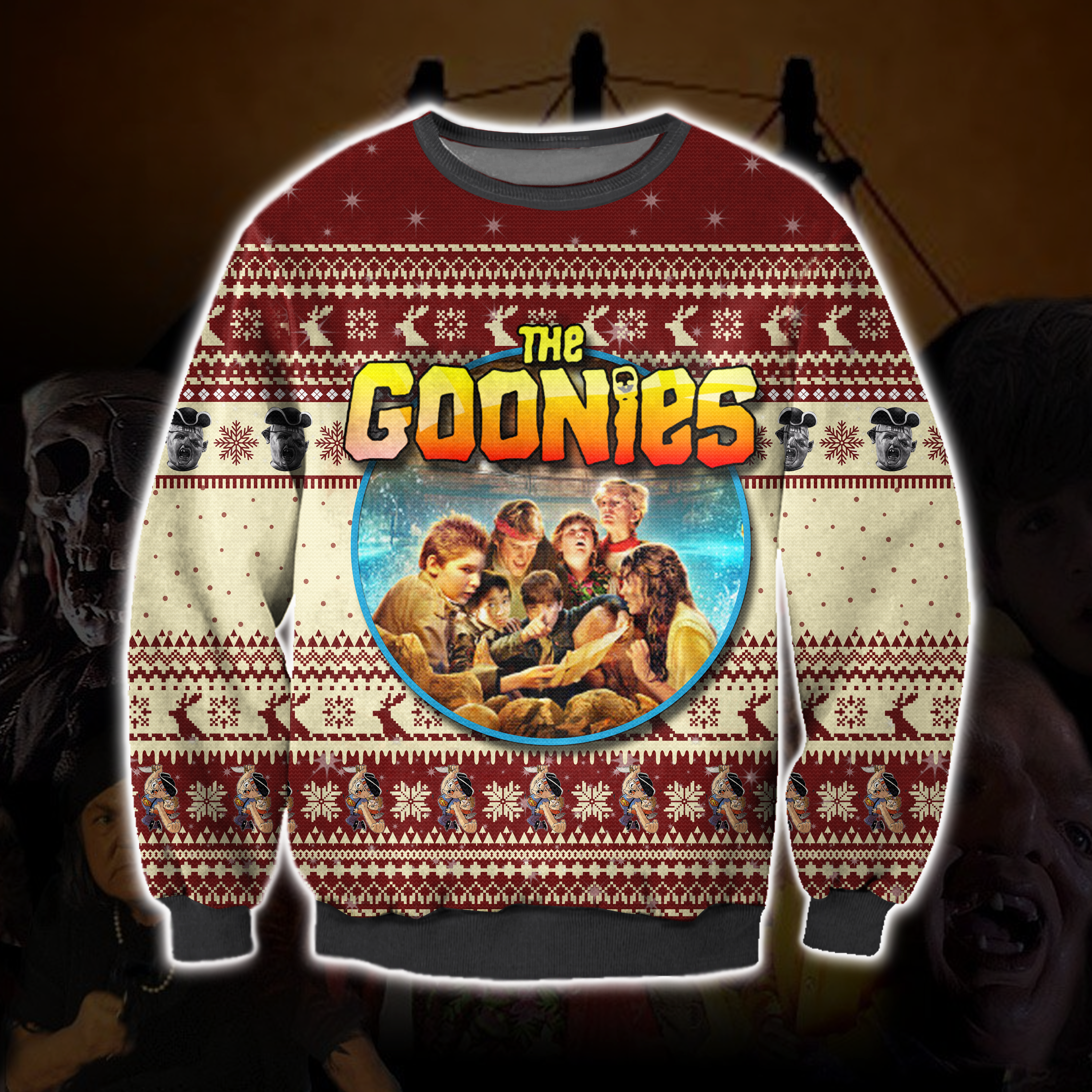 3D All Over Printed The Goonies Ugly Christmas Sweatshirt