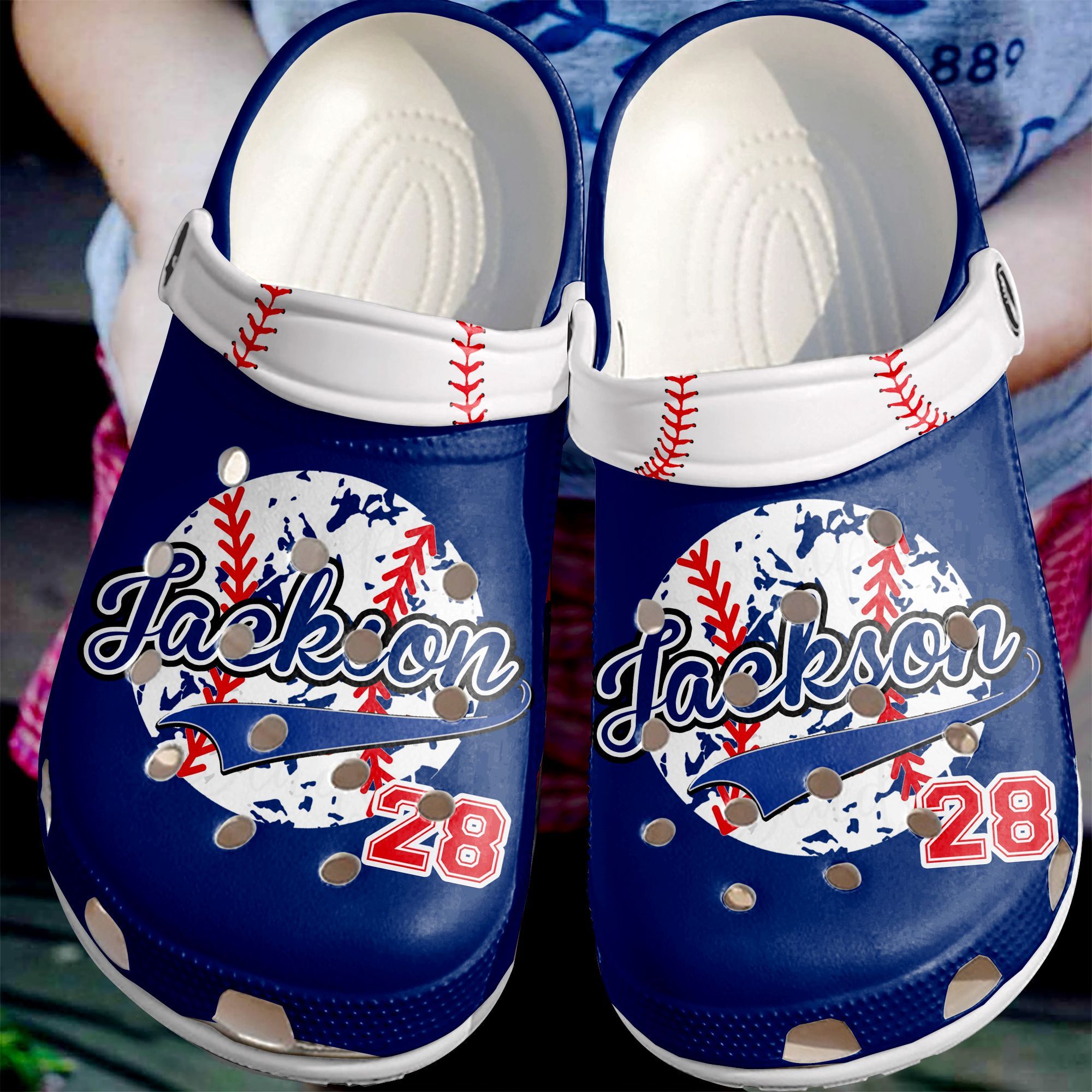 Baseball Personalized Clog Baseball Blue Clogs Cro.cband Clog