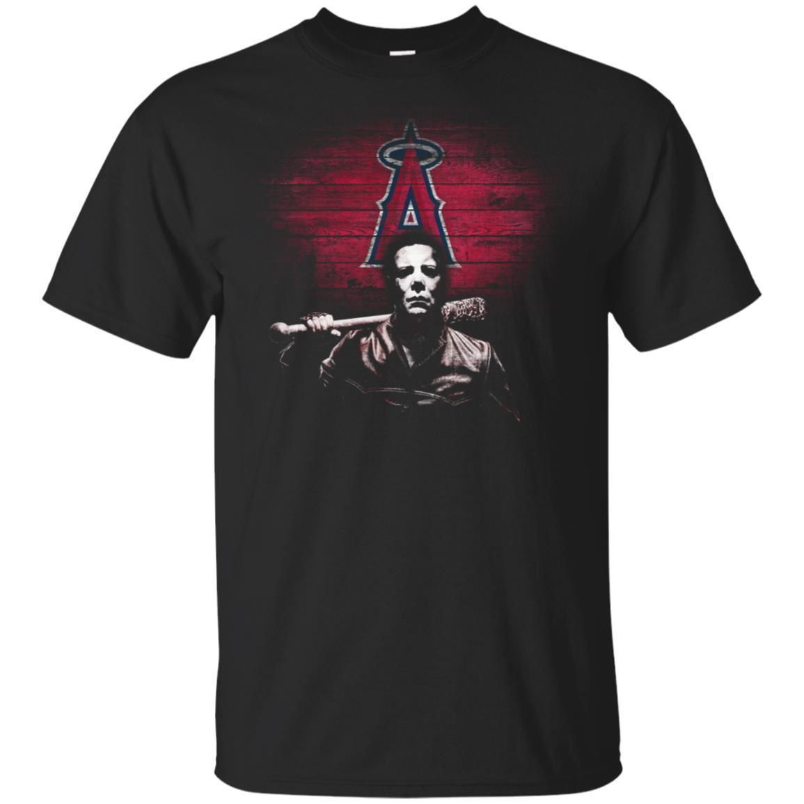 Michael Myers Los Angeles Angels Shirt Halloween Costume Tt08