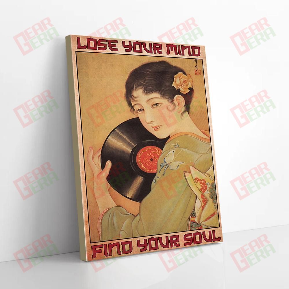 Canvas Prints Lose My Mind Find My Soul Vintage Vinyl Japan Canvas Elegant Living Room Bedroom Bathroom Home Decoration