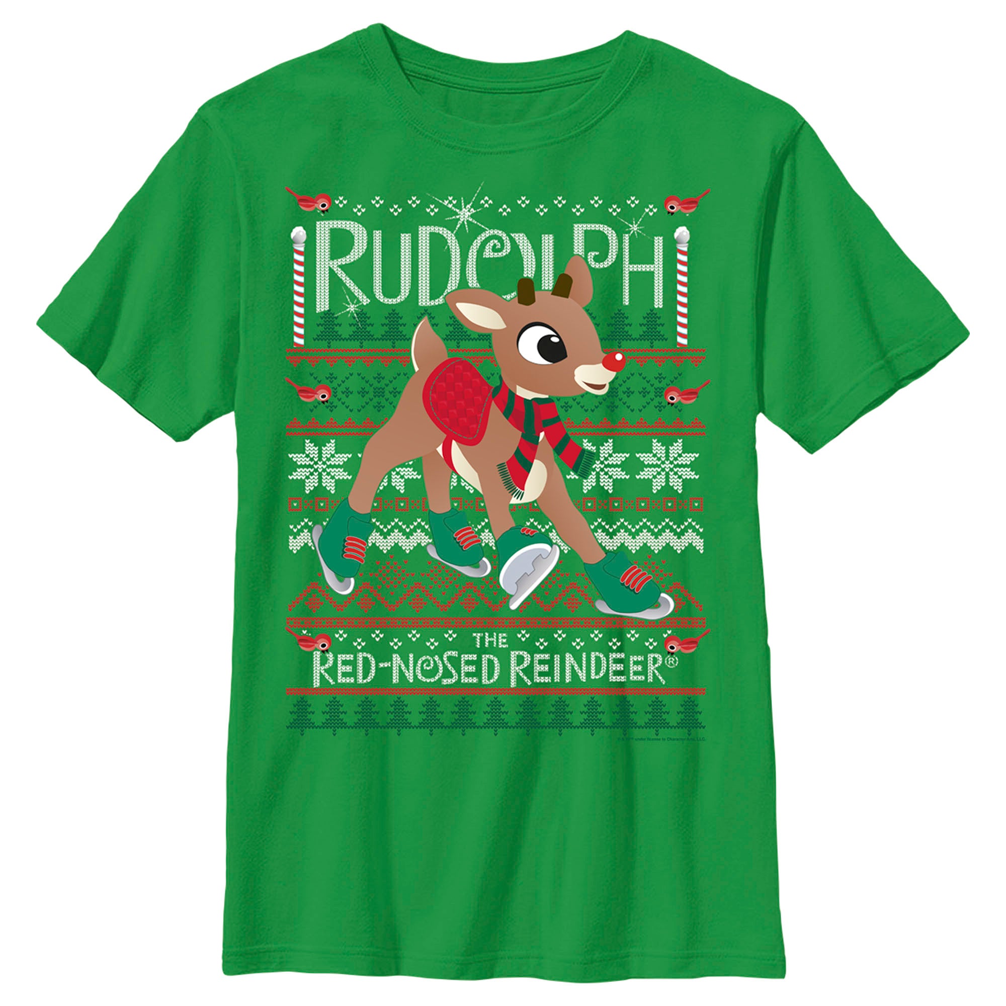 Rudolph The Red-Nosed Reindeer Boy’S Ugly Sweater  T-Shirt