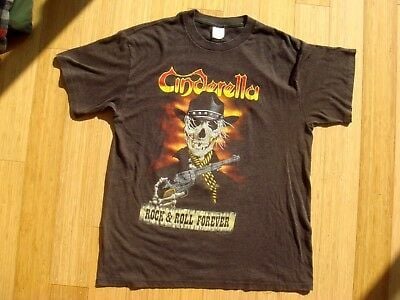 Vtg 80s Cinderella T-shirt Rock And Roll Forever Long Cold Winter Tour 1989 Tee 3702