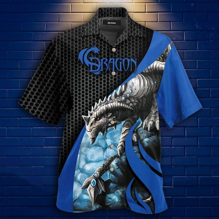 Dragon Snappy Blue Hawaii Shirt For Men Women Ha54546