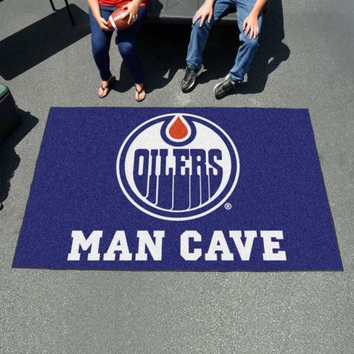 Edmonton Oilers Man Cave Ultimat Logo Custom Area Rug Carpet Full Sizes Home Living Rugs Carpet Decor