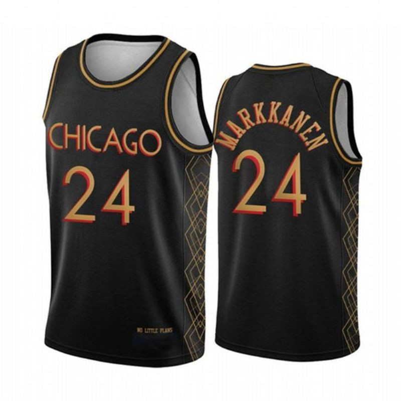 Chicago Bulls Lauri Markkanen #24 2020 NBA New Arrival Black Jersey